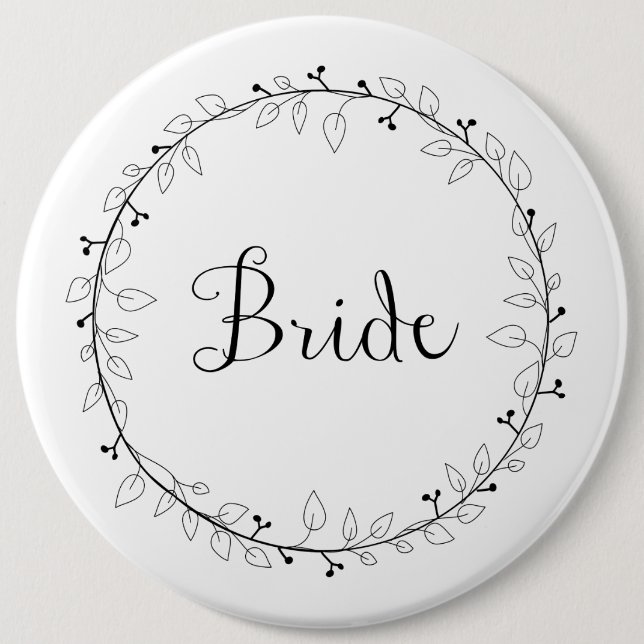 Bridal party identification Bride 6 Cm Round Badge (Front)