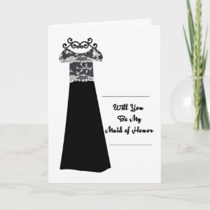 bridal party invitation black dress