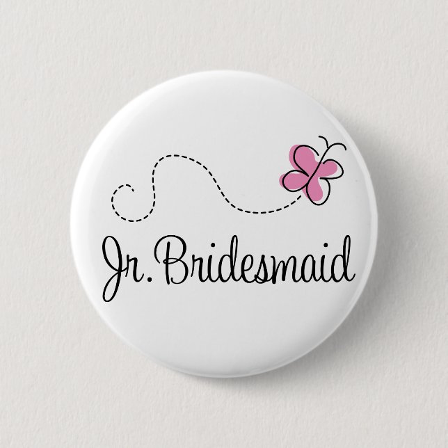 Bridal Party Jr Bridesmaid Button (Front)