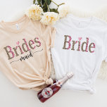 Bridal Party Matching Shirt, Bride  T-Shirt<br><div class="desc">Are you looking for a fun and unique gift for the bride-to-be? Look no further than our matching bride shirt! This shirt is perfect for any bachelorette party or wedding. Not only is it a great way to show your support, but it will also make the bride look amazing on...</div>