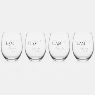 Bridal Party Personalised  Stemless Wine Glass