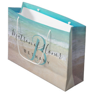 Bridal Party Thank You Monogrammed Title Paper Large Gift Bag