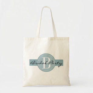 Bridal party tote bags with custom monogram name
