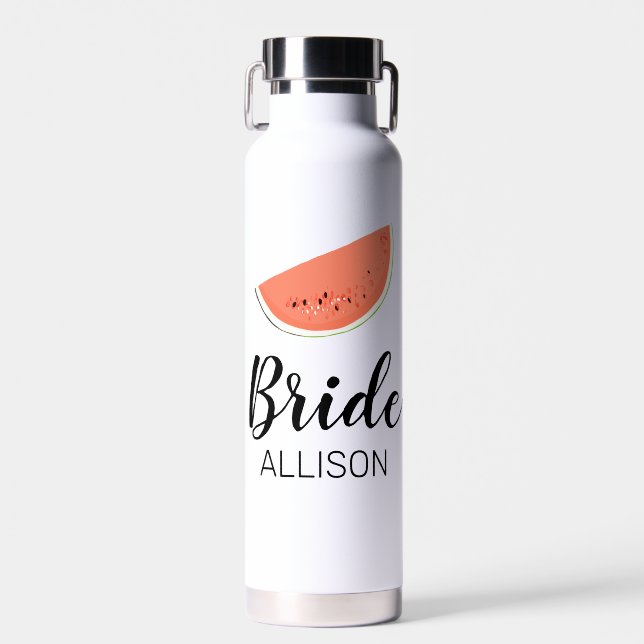 Bridal Party Watermelon Water Bottle (Front)