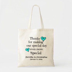 Bridal Party, Welcome/Thanks Gift Bag AQUA