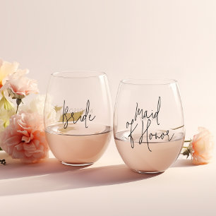 Bridal Party Wine Glass Set Personalised