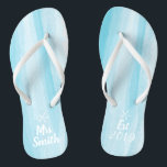 Bridal Personalised Flip Flops<br><div class="desc">These affordable flip flops are great gift for a beach bridal party or beach wedding ceremony.</div>