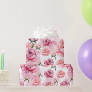 Bridal Pink Peonies  Wrapping Paper