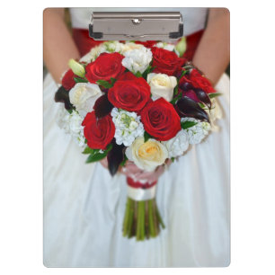 Bridal roses bouquet clipboard