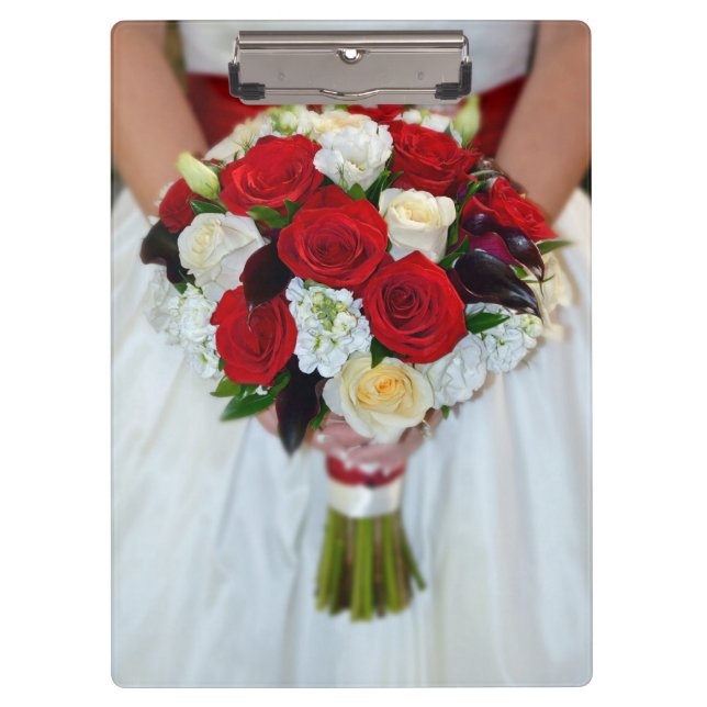 Bridal roses bouquet clipboard (Front)