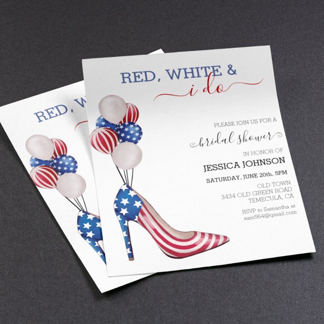 Bridal Shower 4th of July Red white Blue  (Creator Uploaded)