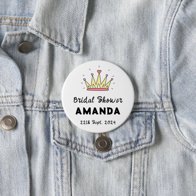 Bridal Shower 7.5 Cm Round Badge (In Situ)