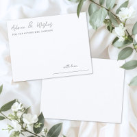 Bridal Shower Advice And Wishes Card
