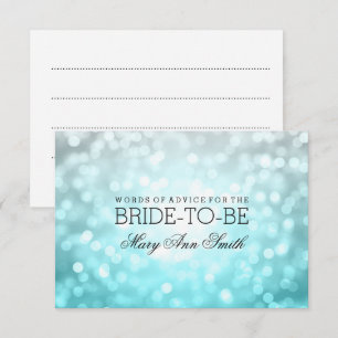 Bridal Shower Advice Beach Ombre Glitter Lights Invitation