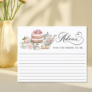 Bridal Shower Advice Card – Tea Party Theme