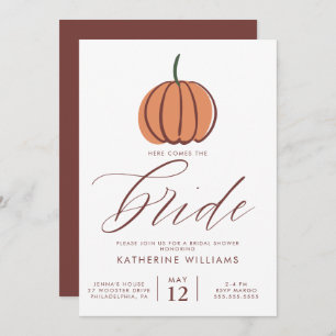 BRIDAL SHOWER   Autumn Pumpkin Invitation