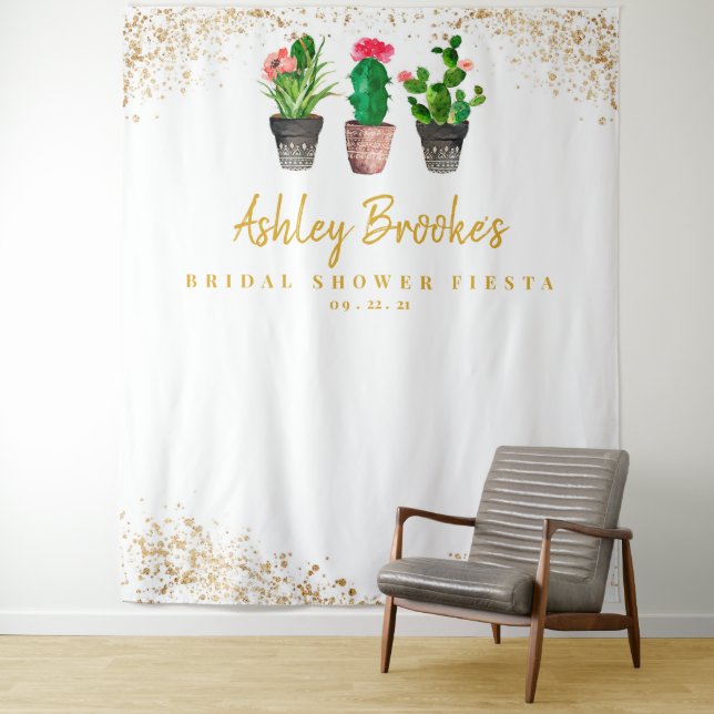 Bridal Shower Backdrop, Photo Booth Tapestry (In Situ)