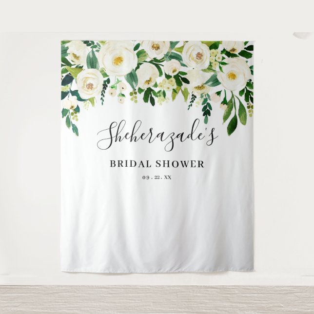 Bridal Shower Backdrop, Photo Prop, Photo Booth Tapestry (Front)