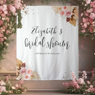 Bridal Shower Backdrops   Watercolor Boho Glitter Tapestry