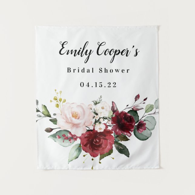 Bridal Shower Banner Fabric Sign Tapestry (Front)