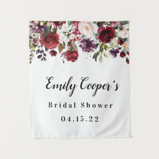 Bridal Shower Banner Fabric Sign Tapestry