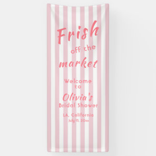 Bridal Shower Banner, Pink Stripes Wedding Bridal Banner