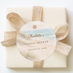 Bridal Shower beach coastal elegant DIY Favour Tags