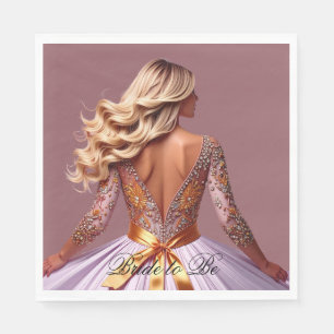 Bridal Shower Bejewelled Wedding Dress Napkin