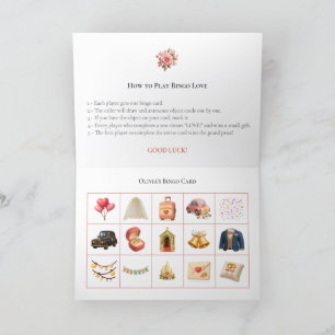 Bridal Shower Bingo Game Board13. Fun Party Holiday Card