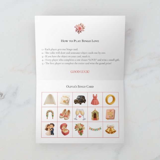 Bridal Shower Bingo Game Board18. Fun Party Holiday Card (Inside)