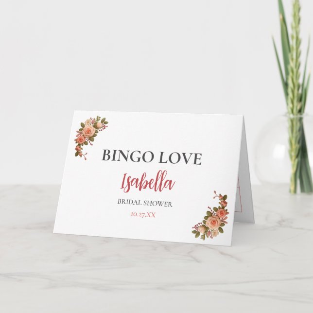 Bridal Shower Bingo Game Board20. Fun Party Holiday Card (Front)