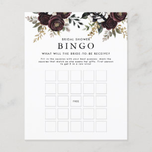 Bridal Shower Bingo Game Flyer