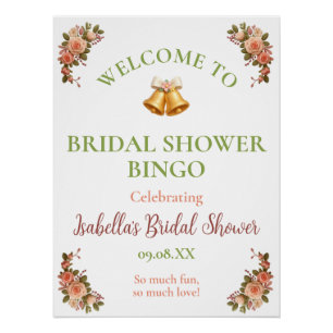 Bridal Shower Bingo Welcome Sign – Party Poster