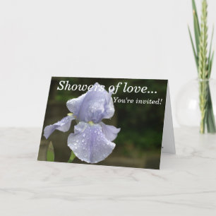 Bridal Shower BIue Iris Invitations