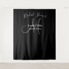 Bridal Shower Black Grey Monogram Name Photo Booth