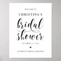 Bridal Shower, Black Modern wedding font