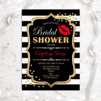 Bridal Shower - Black Red Gold