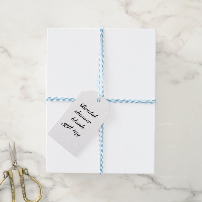 Bridal shower blank gift tag (With Twine)