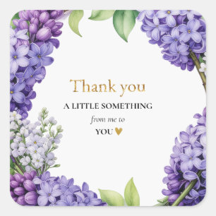 Bridal Shower Blue Hydrangeas Thank you Square Sticker