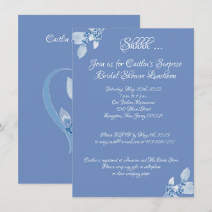 Bridal Shower, Blue on Blue Invitation