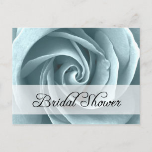 Bridal Shower : Blue Rose : Invitation Postcard