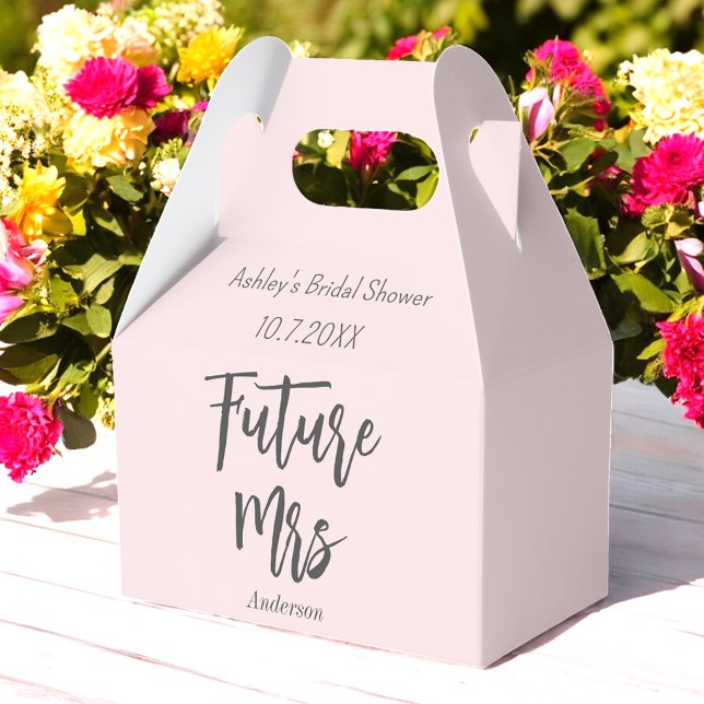 Bridal Shower Blush Pink Future Mrs Favour Box (Creator Uploaded)