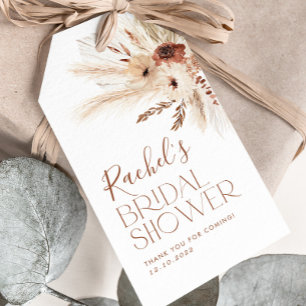Bridal Shower Boho Floral Gift Tags for Favours