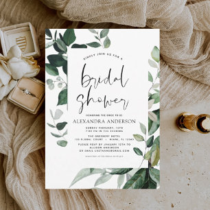 Bridal Shower Botanical Greenery Invitation