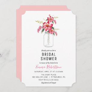 Bridal Shower Bouquet Mason Jar Shower invitation