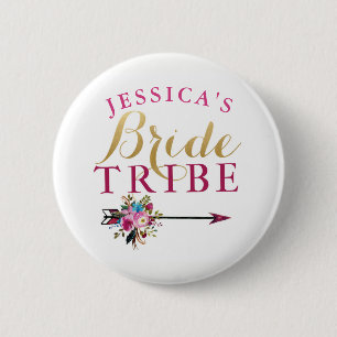 Bridal Shower Bride Badges Bachelorette Tribe Pins