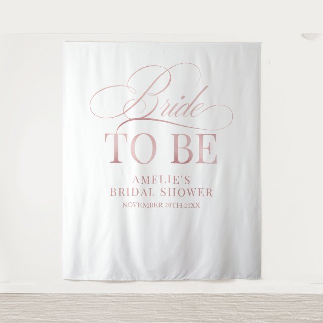 Bridal shower Bride to Be backdrop Tapestry (Front)