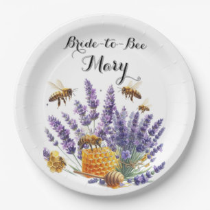 Bridal Shower Bride to Bee Lavender Paper Plate