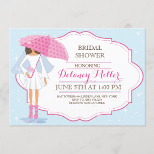 Bridal Shower Bride Umbrella Invitations