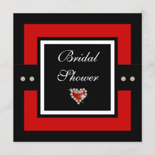 Bridal shower bride wedding invitation